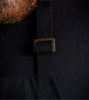 Heavy-Duty schwarze Canvas-Küchenschürze mit Telefon-/Stiftfach, abnehmbaren Küchentuchringen und Sweatshirt-Stil Tasche