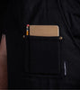 Heavy-Duty schwarze Canvas-Küchenschürze mit Telefon-/Stiftfach, abnehmbaren Küchentuchringen und Sweatshirt-Stil Tasche